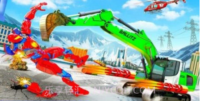 雪地挖掘机机器人鹿汽车v1.13截图