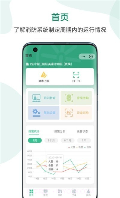 火焰云联城市智慧消防监控平台1.3.23截图