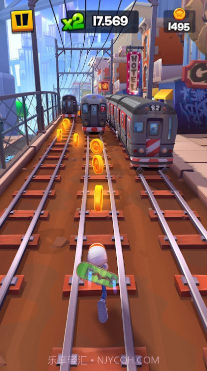 悬浮滑板英雄地铁跑酷截图1
