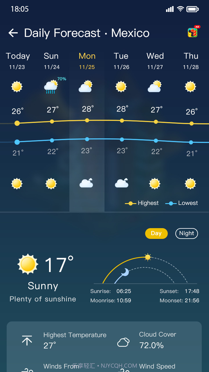 坚果天气截图1 坚果天气截图1
