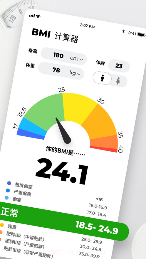 BMI计算器截图2 BMI计算器截图2