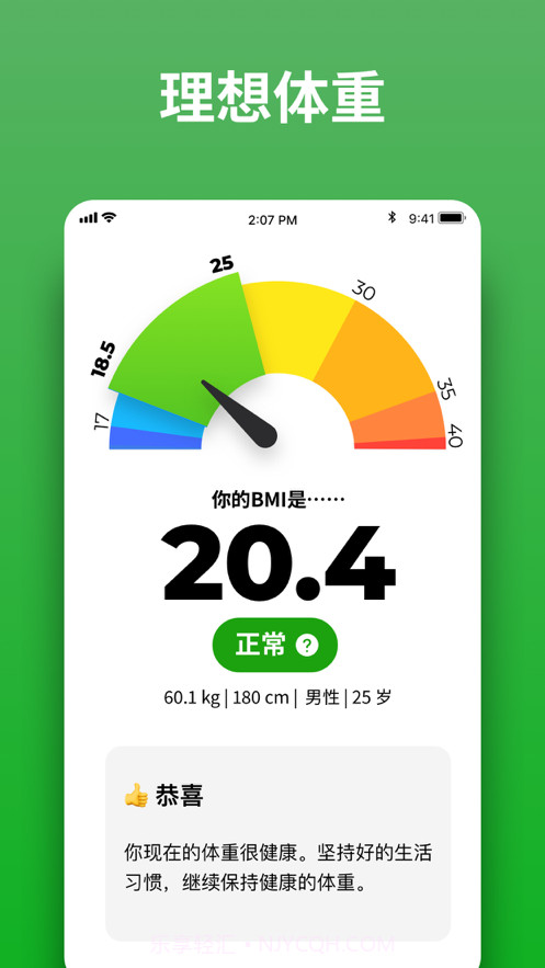 BMI计算器截图3 BMI计算器截图3