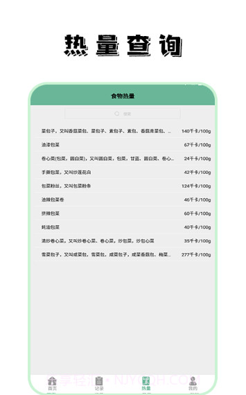 饮食热量菜谱截图1