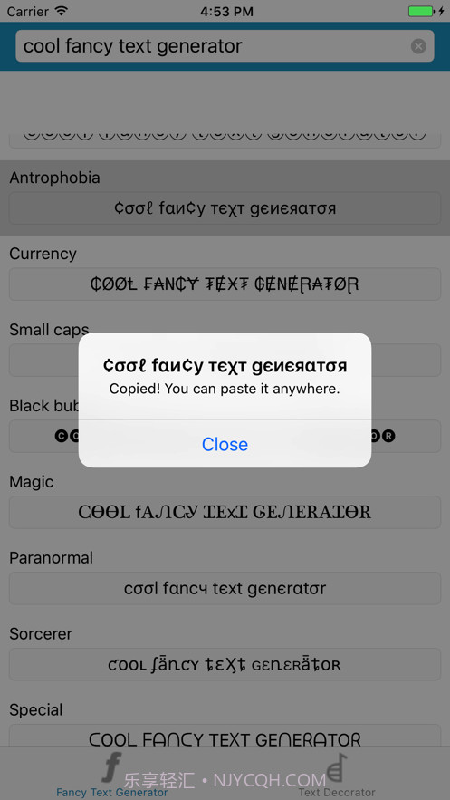 Cool Fonts(炫酷字体)截图2 Cool Fonts(炫酷字体)截图2