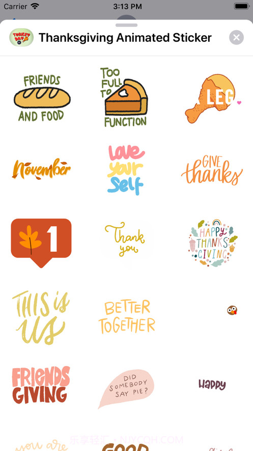 ThanksgivingAnimatedSticker截图6