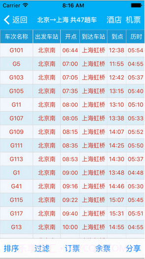 路路通时刻表截图2 路路通时刻表截图2
