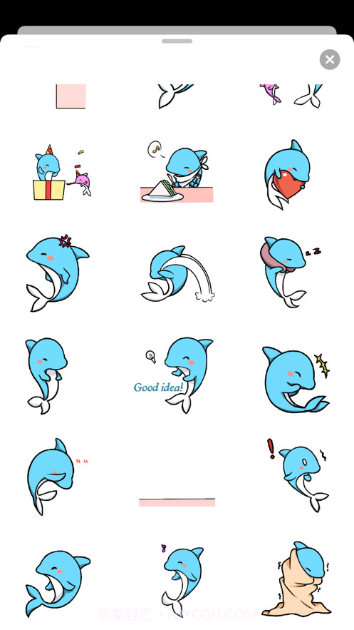 AnimatedBlueDolphinSticker截图3