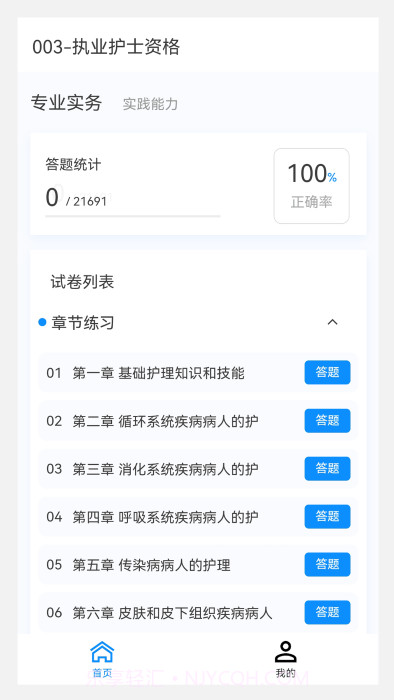 护士资格100题库截图3