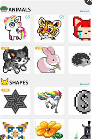 像素卡通填色截图2