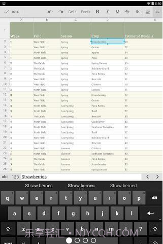 Google表格:Google Sheets截图1 Google表格:Google Sheets截图1
