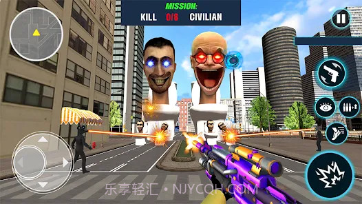 马桶人射击黑手党之城截图2