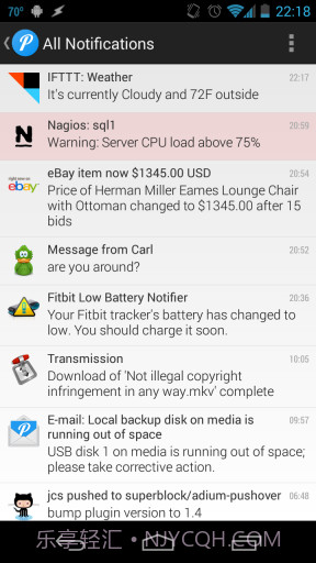推送通知 Pushover截图1