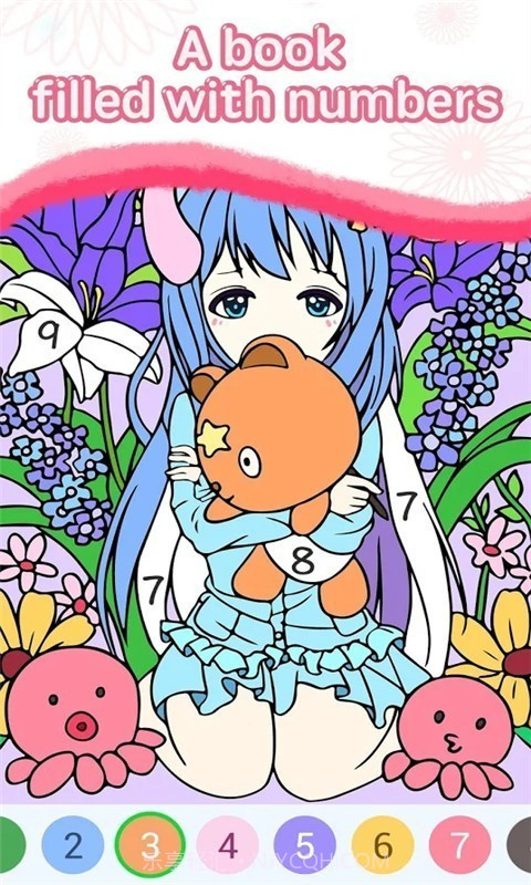 秘密花园暖暖涂色手机版截图1 秘密花园暖暖涂色手机版截图1