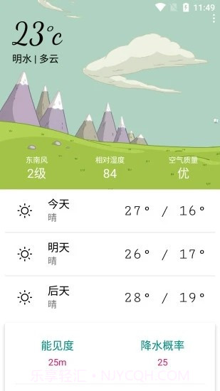 明日天气预报截图1