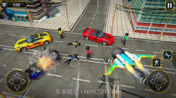 喷气飞行火柴人截图1