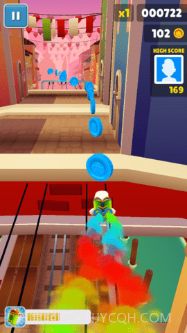 地铁跑酷蓝色金币版截图2