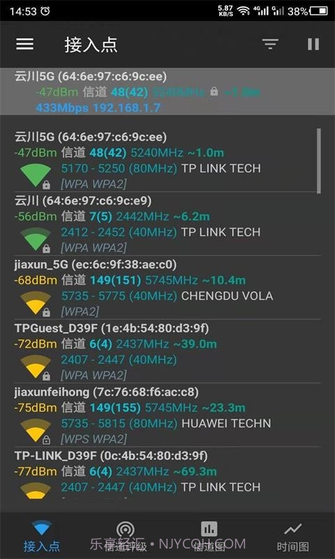 云川WiFi分析仪截图1 云川WiFi分析仪截图1