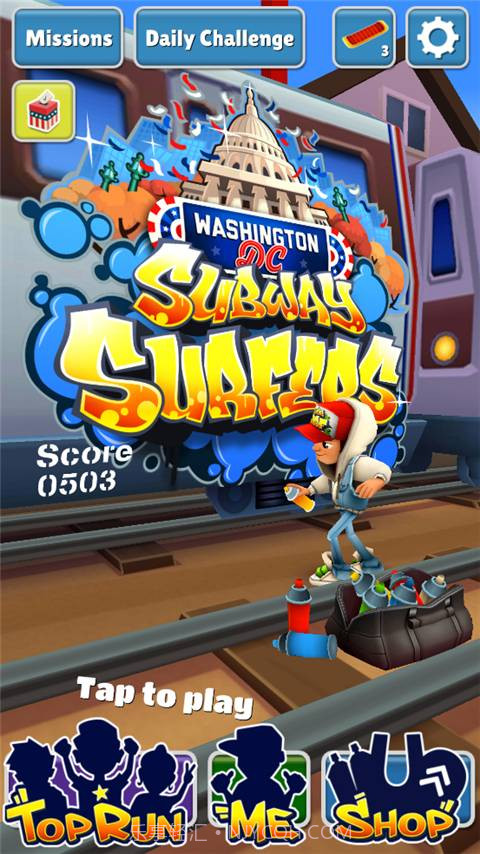 地铁跑酷华盛顿版截图3 地铁跑酷华盛顿版截图3