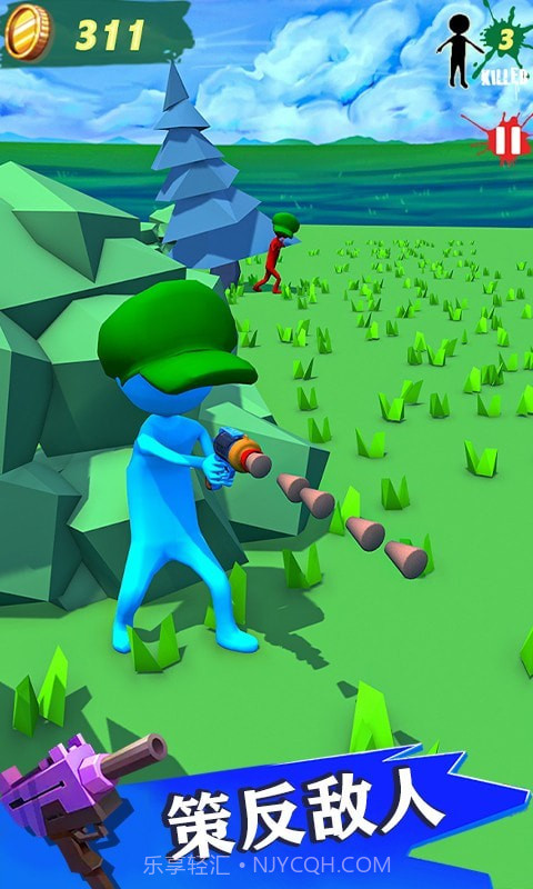 火柴人水枪英雄截图2