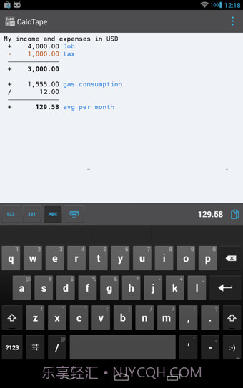 CalcTape Smart Calculator(智能计算机)截图2 CalcTape Smart Calculator(智能计算机)截图2