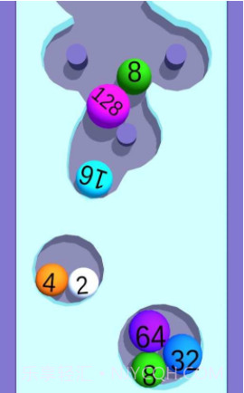 挖沙落球2048截图1